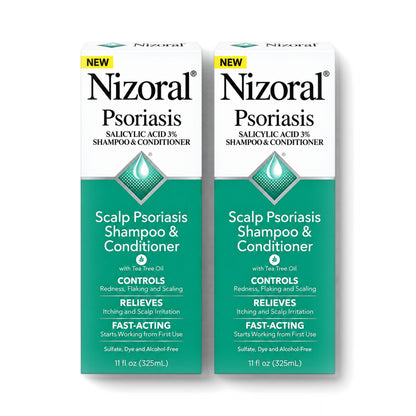 Nizoral Psoriasis Shampoo & Conditioner 3% Salicylic Acid 325 ml - Pack of 2