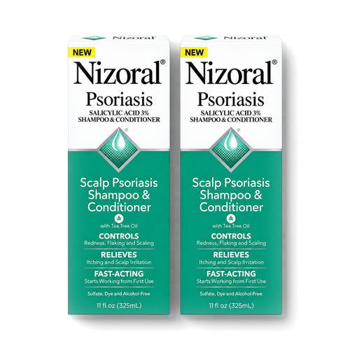 Nizoral Psoriasis Shampoo & Conditioner 3% Salicylic Acid 325 ml - Pack of 2