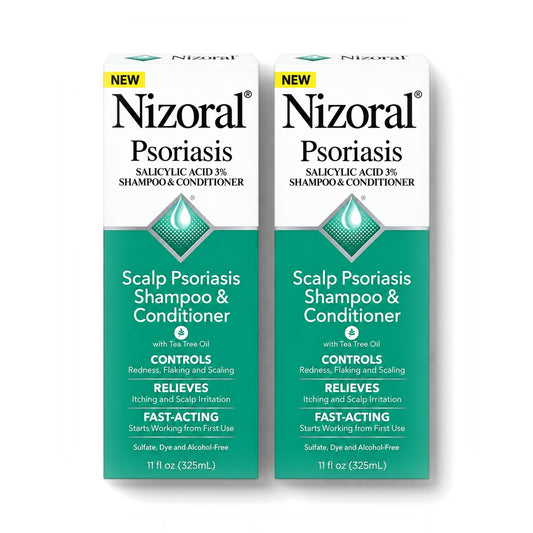 Nizoral Psoriasis Shampoo & Conditioner 3% Salicylic Acid 325 ml - Pack of 2