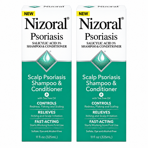 Nizoral Psoriasis Shampoo & Conditioner 3% Salicylic Acid 325 ml - Pack of 2