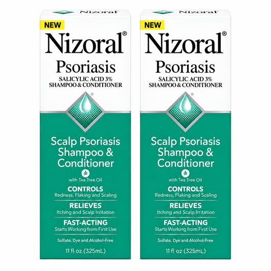 Nizoral Psoriasis Shampoo & Conditioner 3% Salicylic Acid 325 ml - Pack of 2