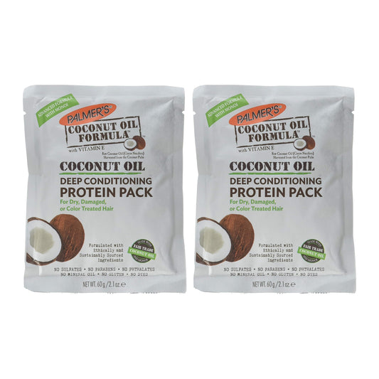 Palmer's Coconut Oil Formula Deep Conditioning Protein Pack, 60 g (2.1 oz), Pack of 2
