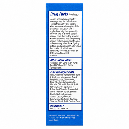 PanOxyl Foaming Wash 10% Benzoyl Peroxide 1 oz (28 g)