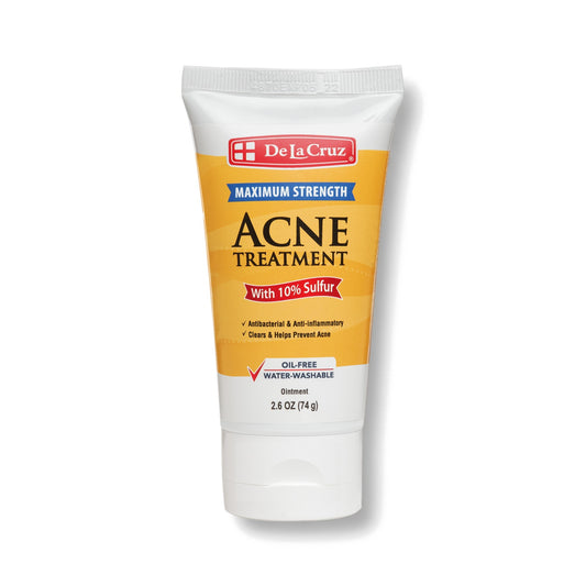 De La Cruz Sulfur 10% Acne Treatment Ointment 2.6 oz (74 g) Tube