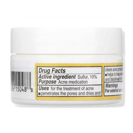 De La Cruz Acne Treatment Ointment 10% Sulfur Maximum Strength 0.21 oz
