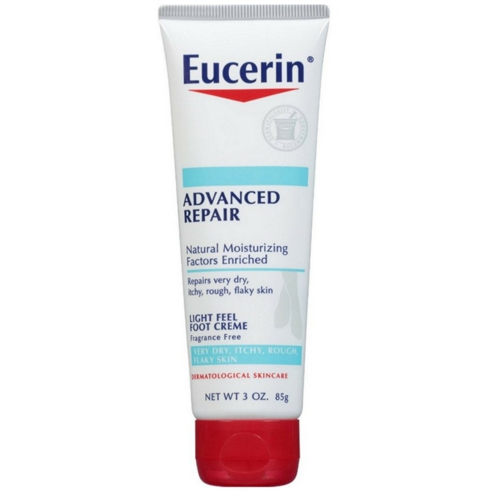 Eucerin Advanced Repair Light Feel Foot Creme, 3 Oz