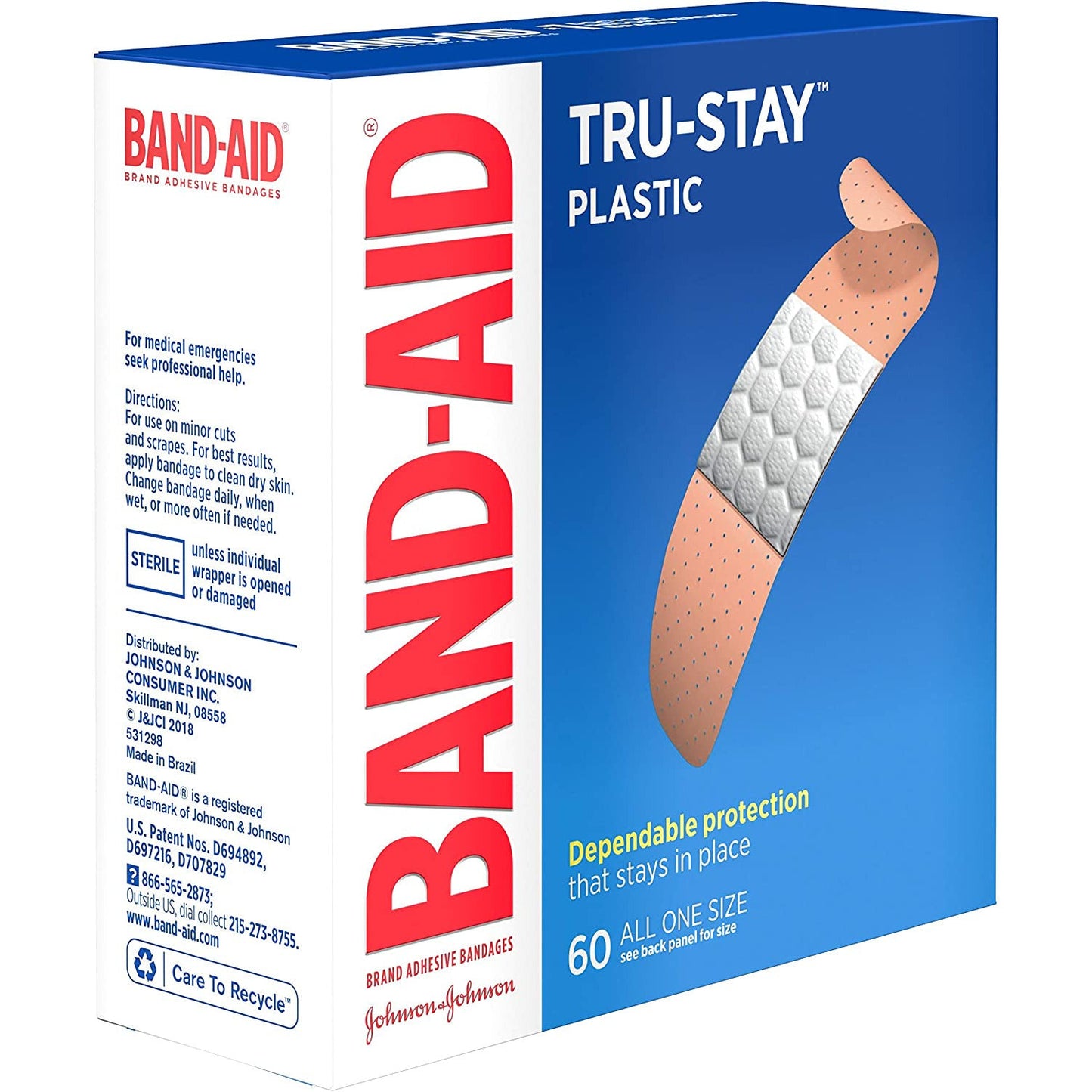 Band-Aid Comfort-Flex Adhesive Bandages-Plastic-60Ct, Family Pack