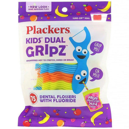 Plackers Kid's Dual Gripz Dental Flossers 75 - USA in UK