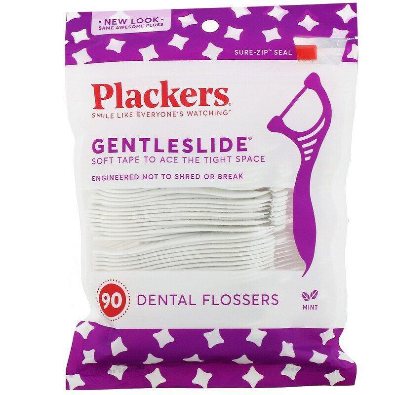 Plackers Gentleslide Mint Dental Flossers 90 - USA in UK