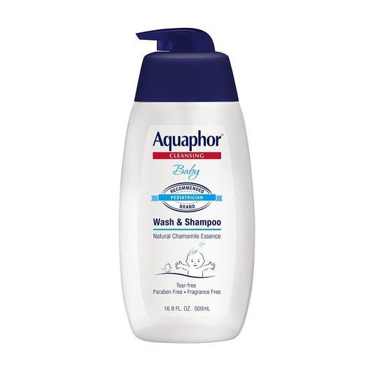 Aquaphor Baby Wash & Shampoo 16.9 Fluid Ounce - Pediatrician Recommended Brand