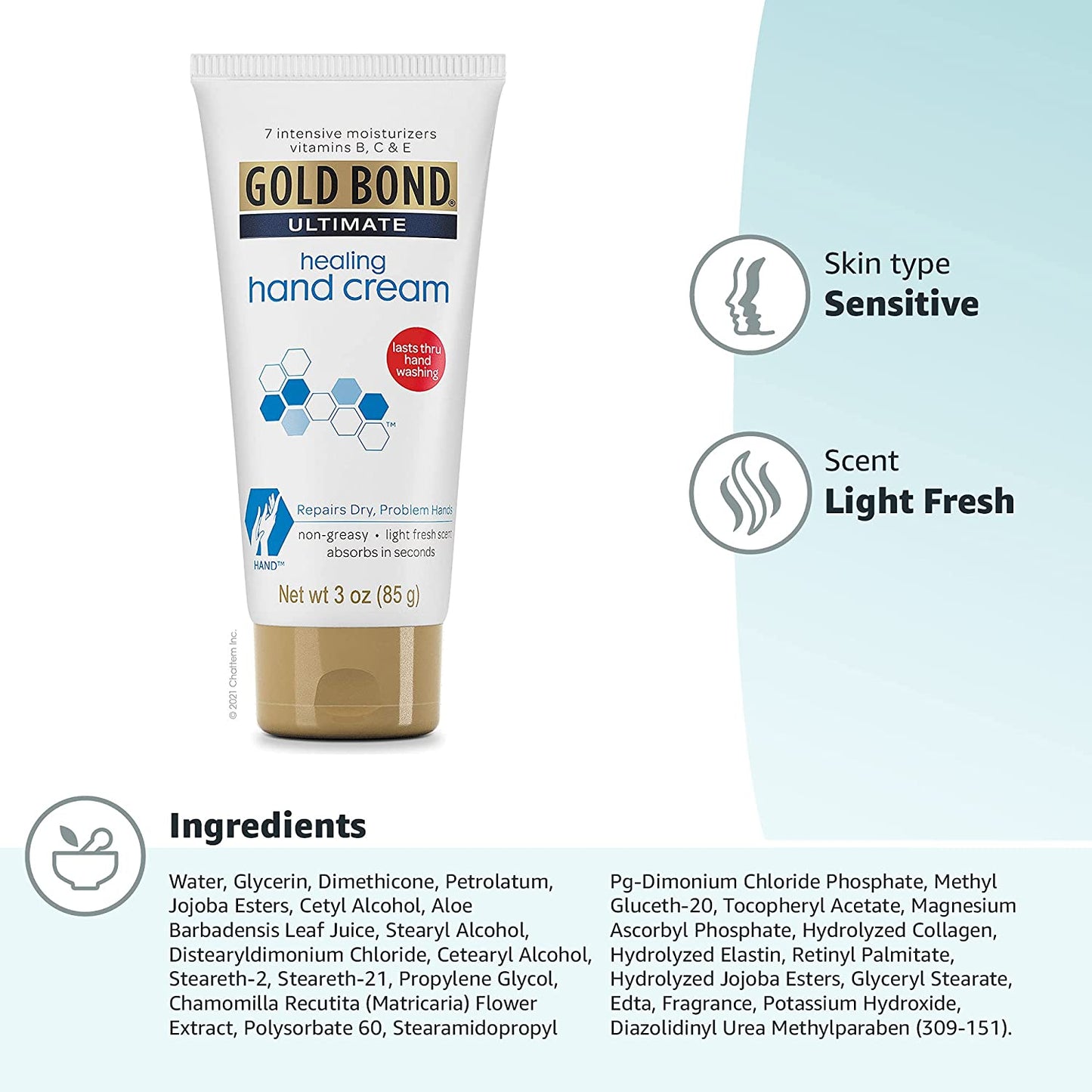 Gold Bond Intensive Healing Hand Cream, 3 Ounce