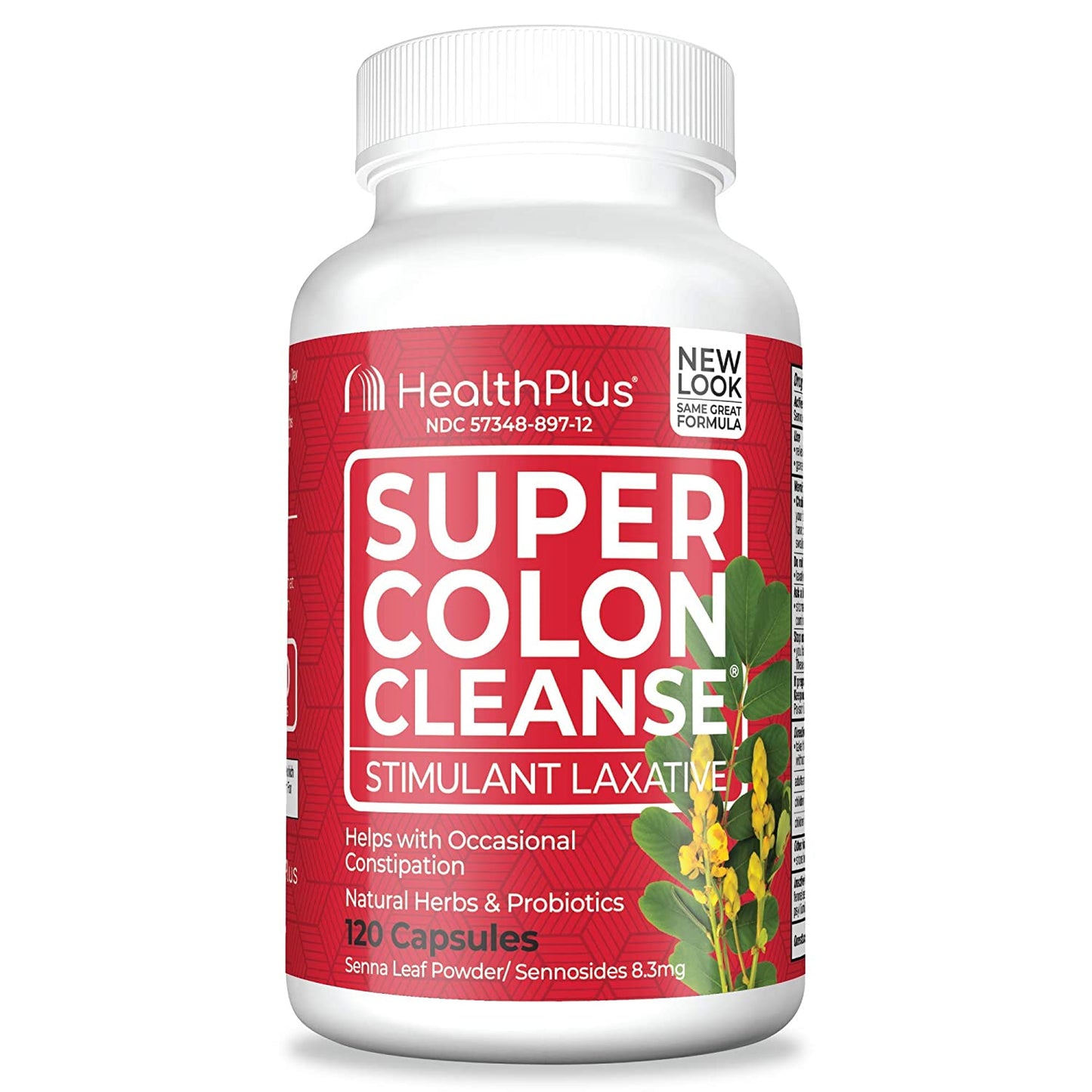 Health plus 10 Day Super Colon Cleanse -Detox -Laxative | 120 Capsules, 60 Servings