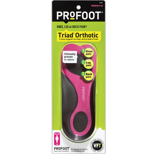 Profoot Triad Orthotic Women'S 6-10 One Pair