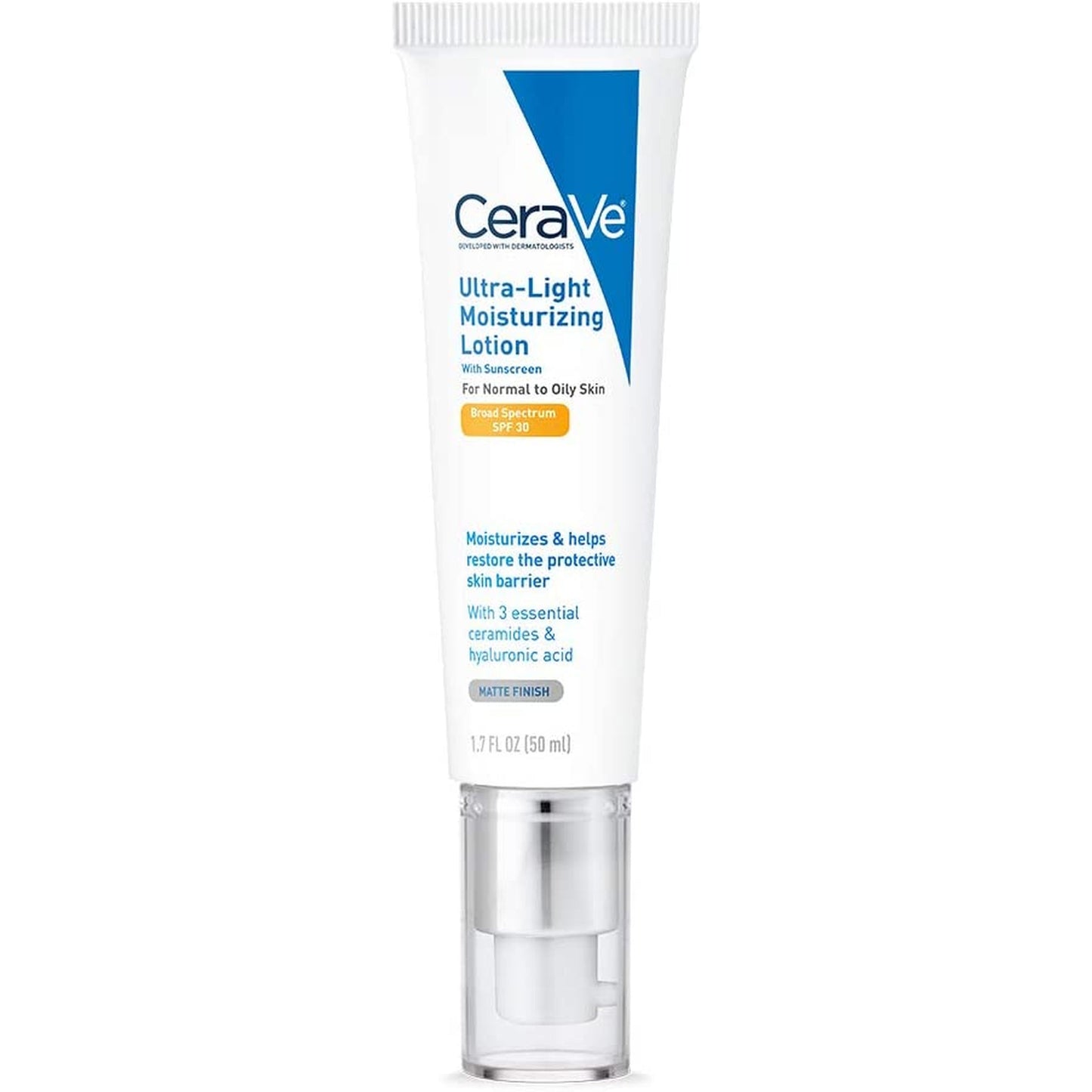 Cerave Ultra-Light Face Lotion/Face Moisturizer with Sunscreen (SPF 30) for Daily Use, 1.7 Oz