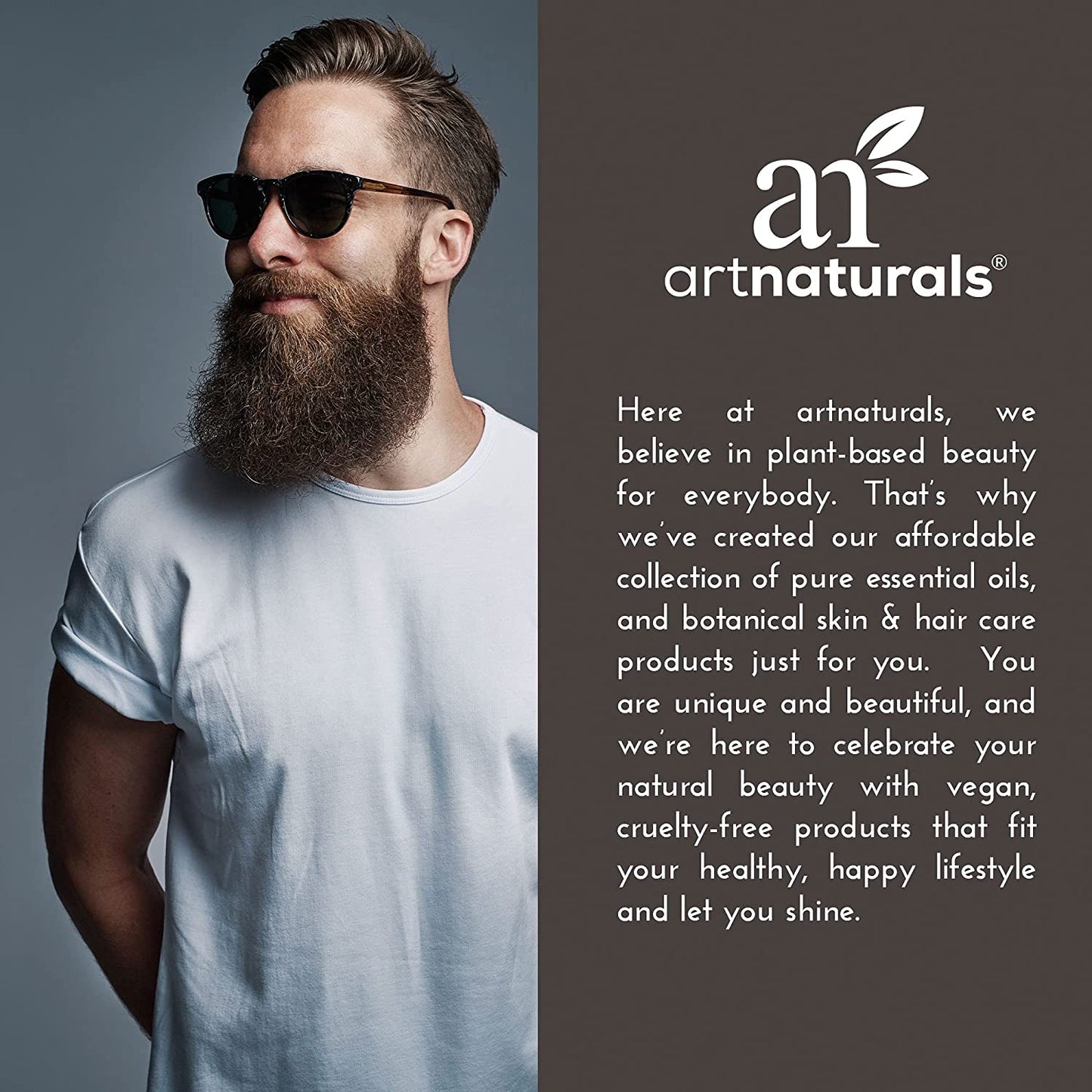 Artnaturals Natural Beard Deep Conditioner - (8 Fl Oz/236Ml) - Infused with Aloe Vera, Tea Tree and Jojoba Oil - Sulfate Free