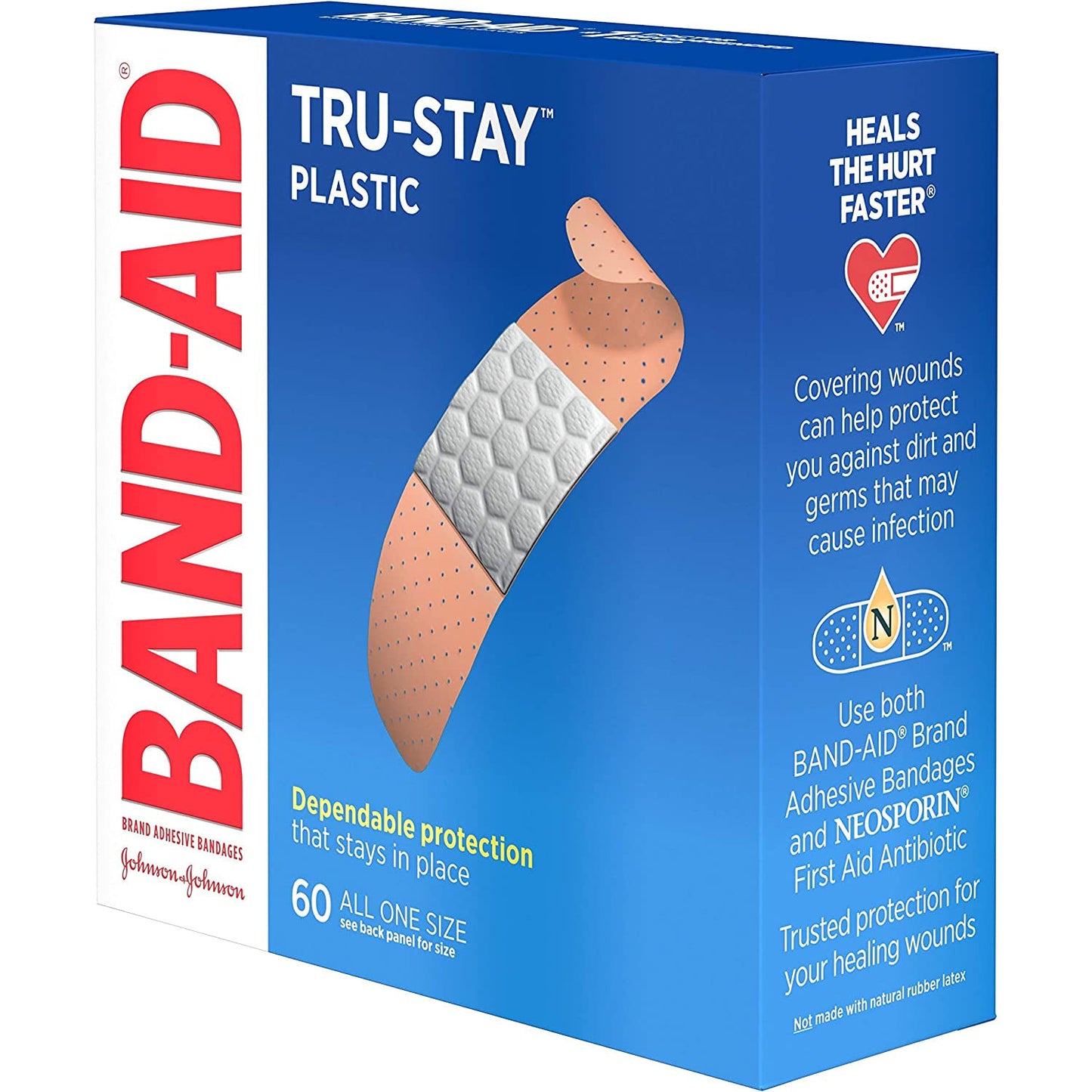 Band-Aid Comfort-Flex Adhesive Bandages-Plastic-60Ct, Family Pack