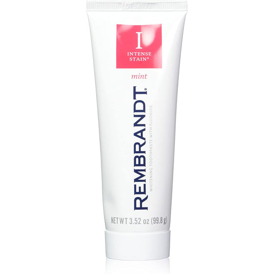 Rembrandt Intense Stain Whitening Toothpaste with Fluoride Mint, 3.52 Oz