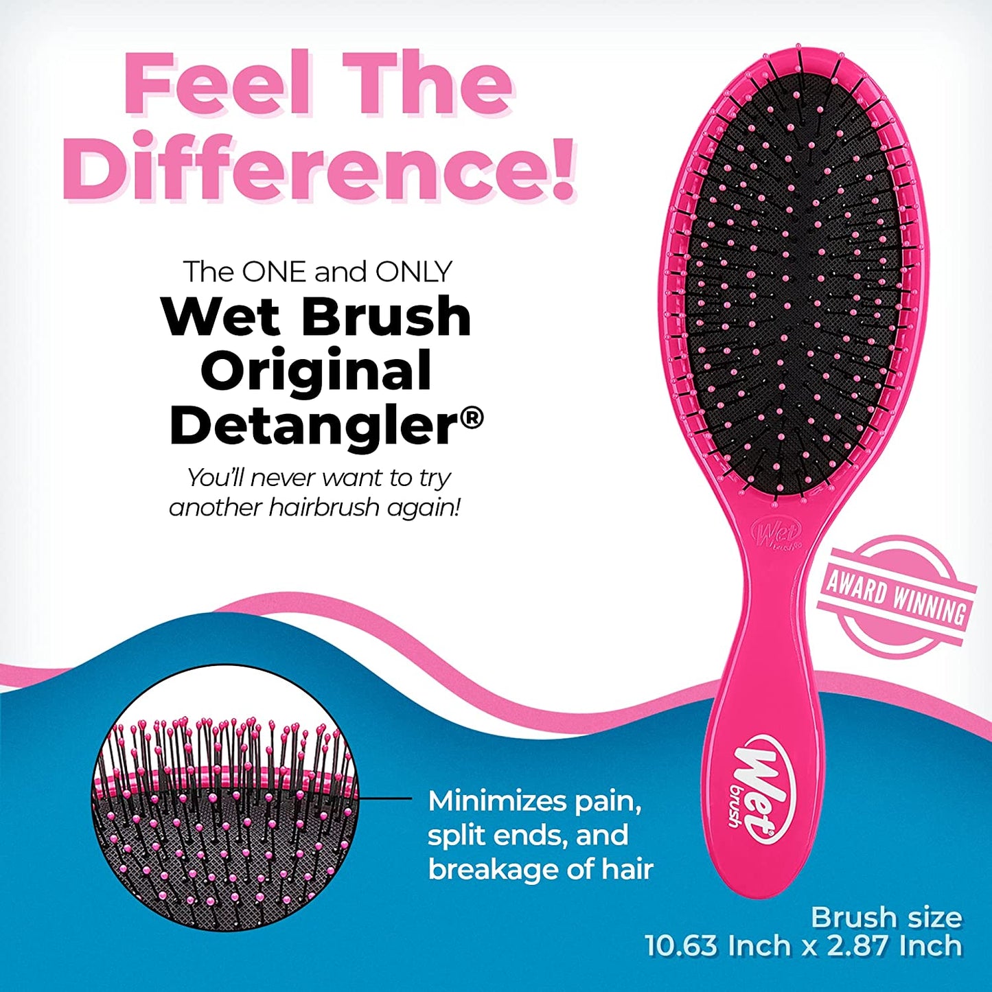 The Wet Brush Detangling Hair Brush, Punchy Pink