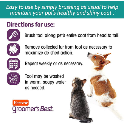 HARTZ, Groomer'S Best Small Slicker Brush for Cats and Small Dogs, Black/Violet, 1 Count