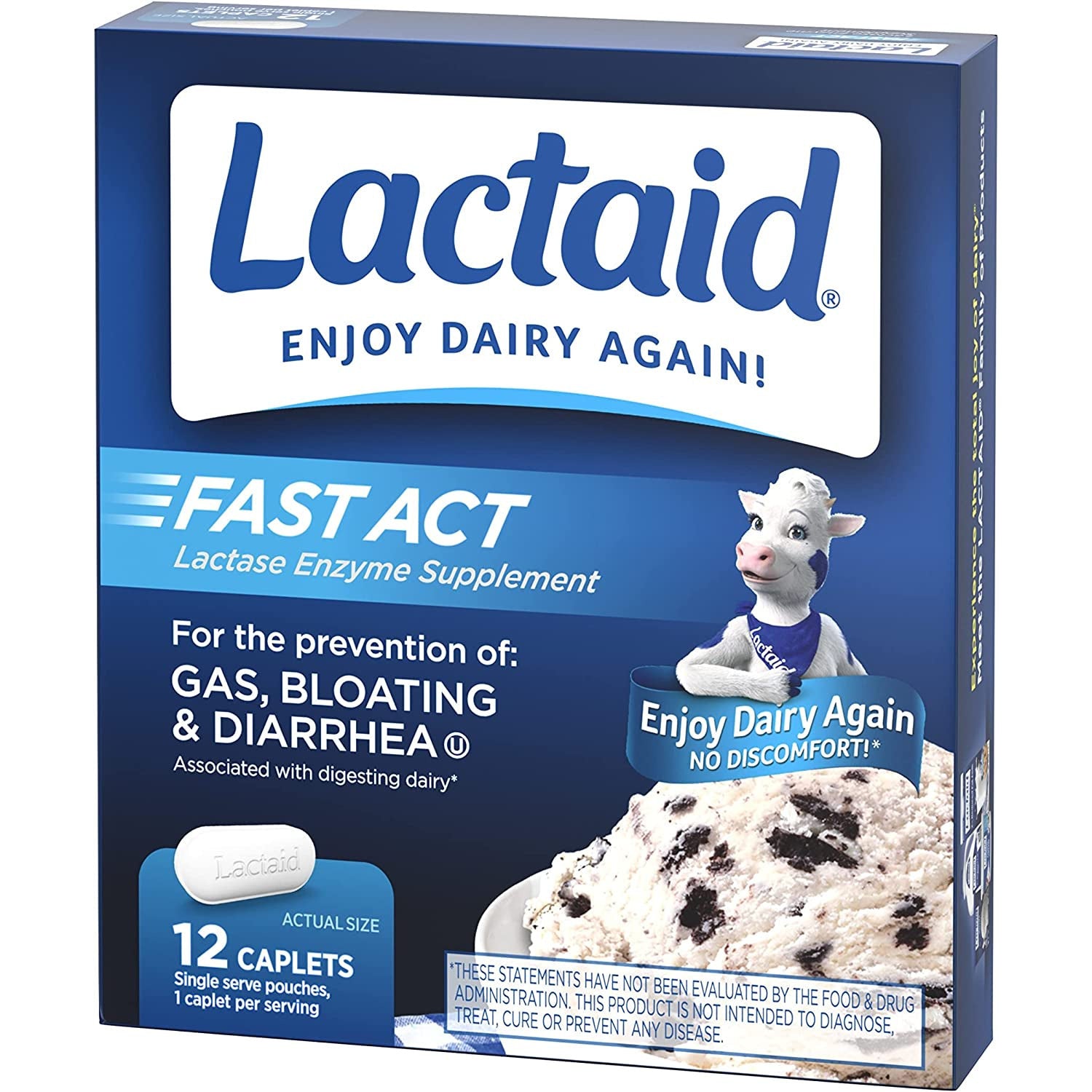 Lactaid Fast Act Twice as Ultra, 12 Caplets