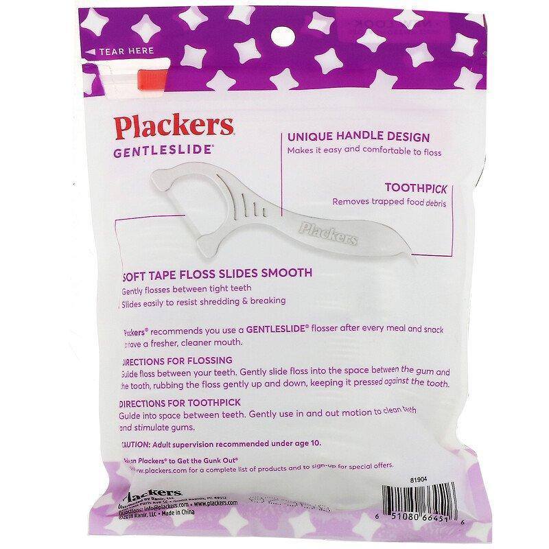 Plackers Gentleslide Mint Dental Flossers 90 - USA in UK