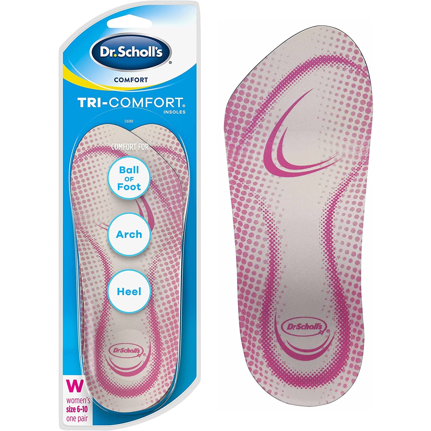 Dr. Scholl'S Comfort Tri-Comfort Insoles for Women, 1 Pair, Size 6-10