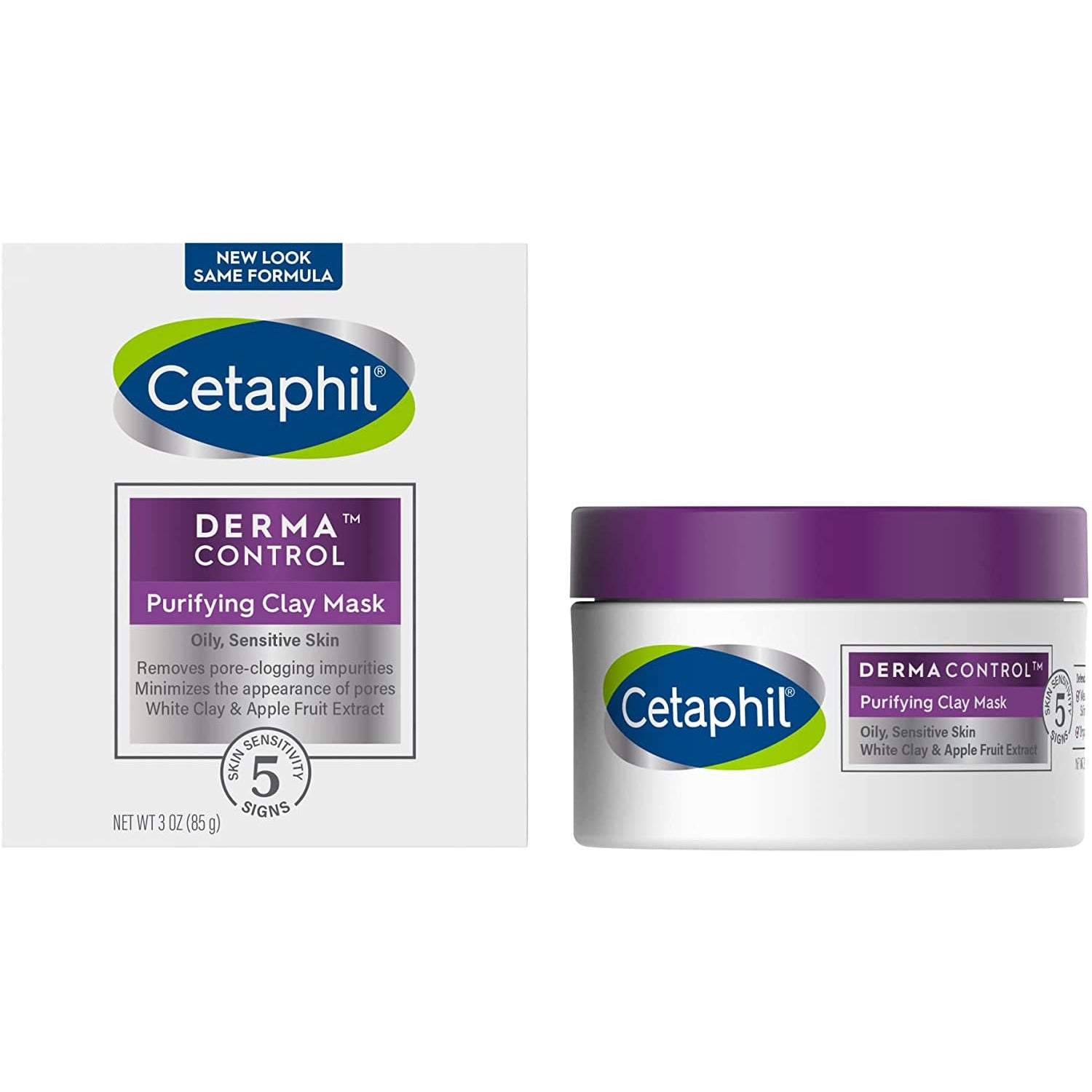 Cetaphil Pro Dermacontrol Purifying Clay Mask with Bentonite Clay for Oily, Sensitive Skin, 3 Oz Jar