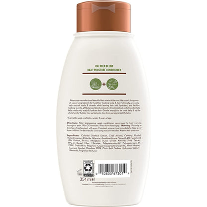 Aveeno Scalp Soothing Oat Milk Blend Conditioner for Daily Moisture and Light Nourishment, Sulfate Free Conditioner, No Dyes or Parabens, 12 Fl. Oz