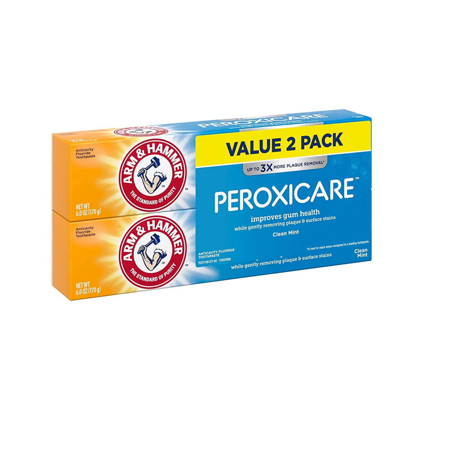 Arm & Hammer Peroxicare Tartar Control Fluoride Toothpaste with Baking Soda & Peroxide-6 Oz, 2 Pk