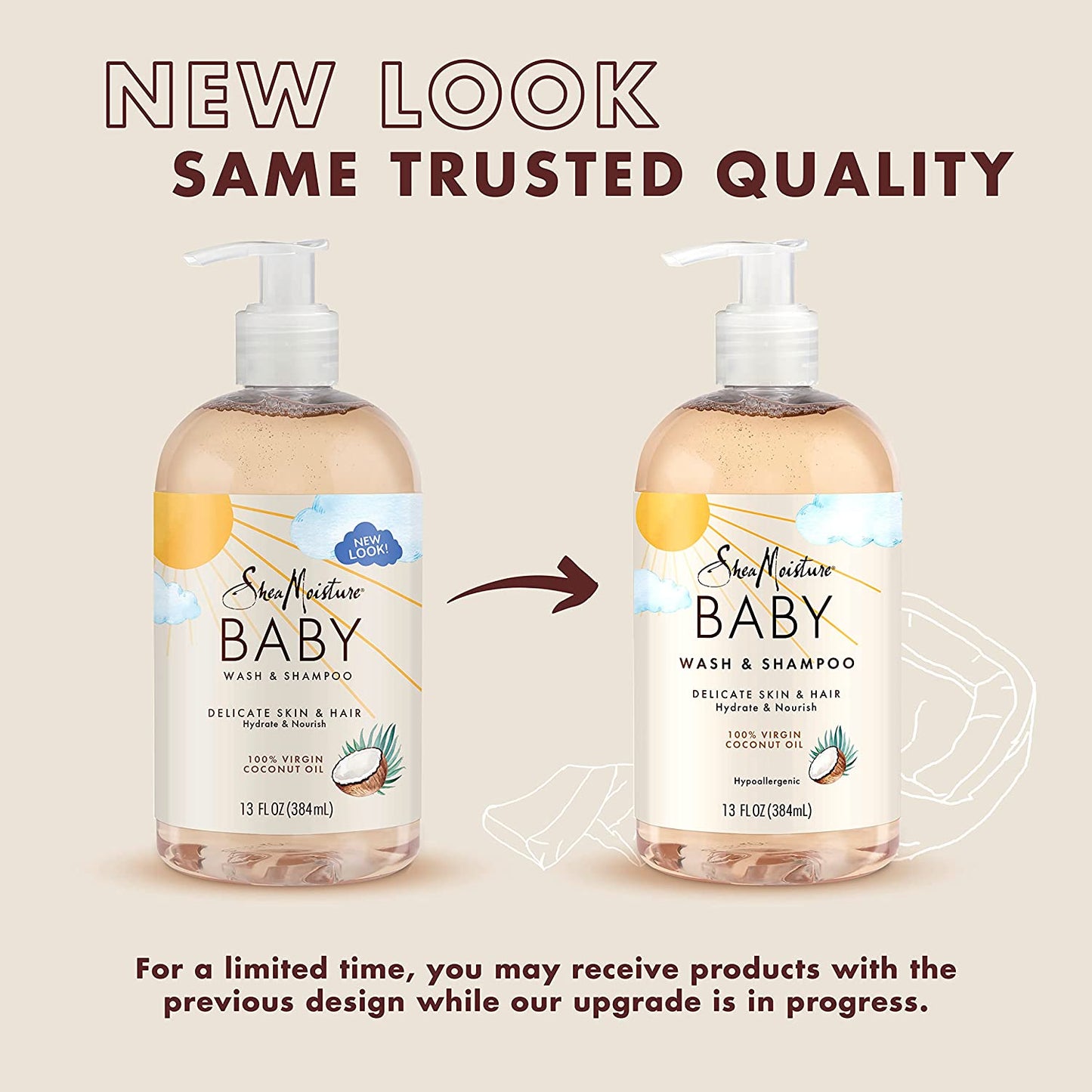 Shea Moisture 100 Percent Virgin Coconut Oil Baby Wash and Shampoo