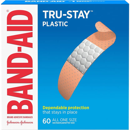 Band-Aid Comfort-Flex Adhesive Bandages-Plastic-60Ct, Family Pack