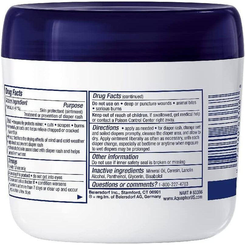 Aquaphor Baby Healing Ointment for Dry or Cracked Skin, Jar - 14 Oz