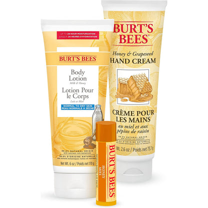 Burt'S Bees Giftset, Honey Lip Balm, Hand Cream and Body Lotion, Honey Pot - Multi Color