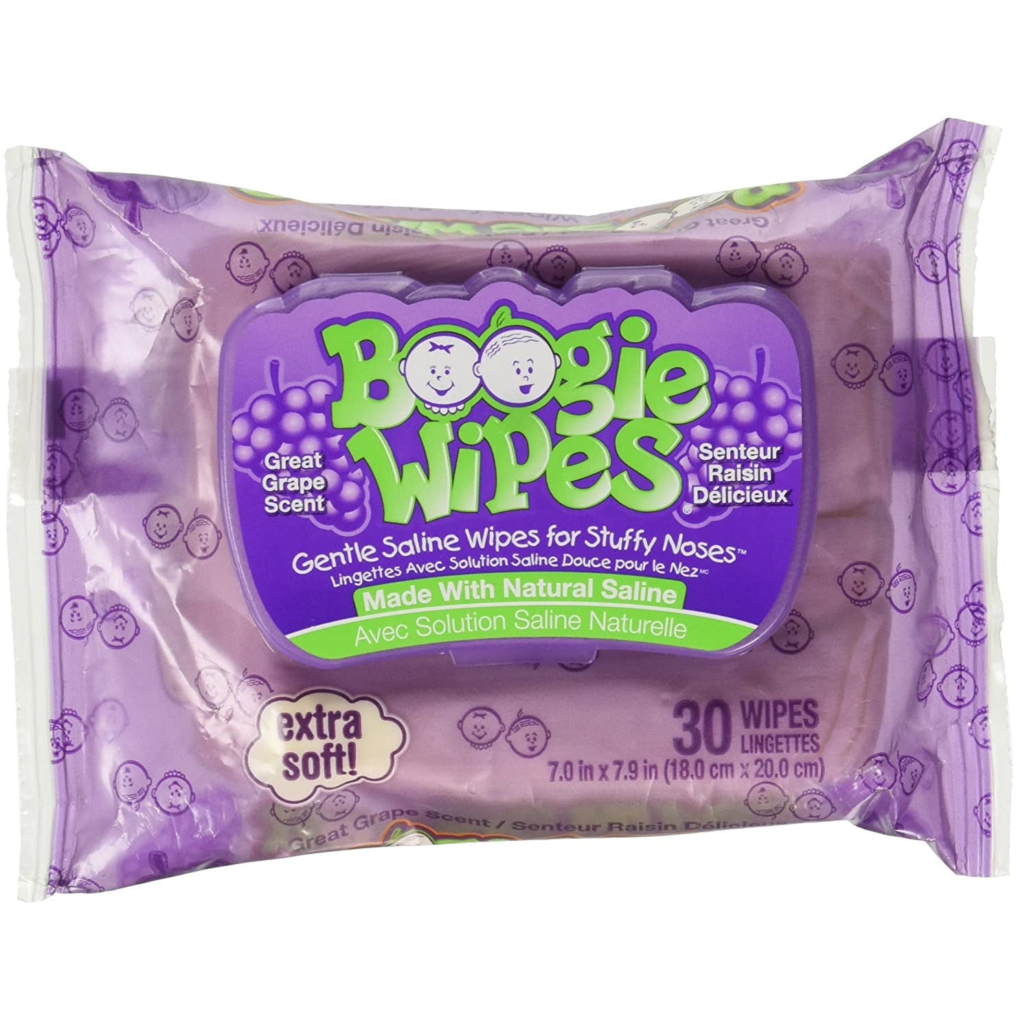 Boogie Wipes Grape 30Ct Size 30Ct Boogie Wipes Grape 30Ct