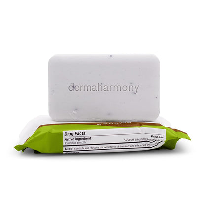 Dermaharmony 2% Pyrithione Zinc Shea Butter Bar Soap 4 Oz for Seborrheic Dermatitis and Dandruff (4 Oz)