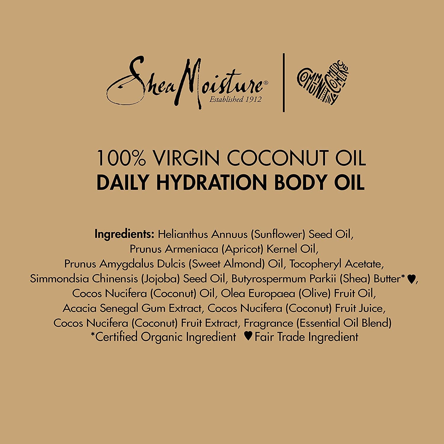 Shea Moisture 100% Virgin Coconut Oil Daily Hydration Body Oil by for Unisex - 8 Oz Oil