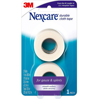 Nexcare Durapore Durable Cloth Tape 1 Inch X 10 Yards, 2 Ea