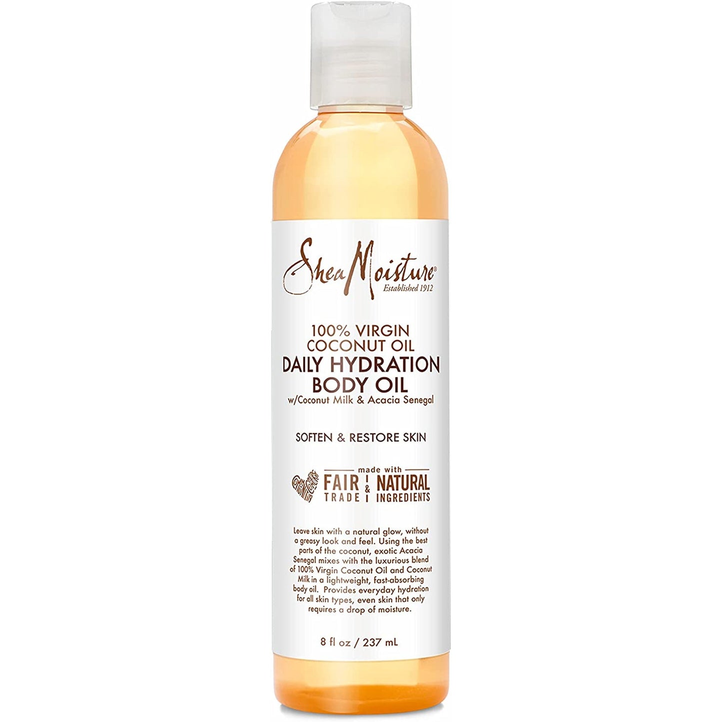 Shea Moisture 100% Virgin Coconut Oil Daily Hydration Body Oil by for Unisex - 8 Oz Oil