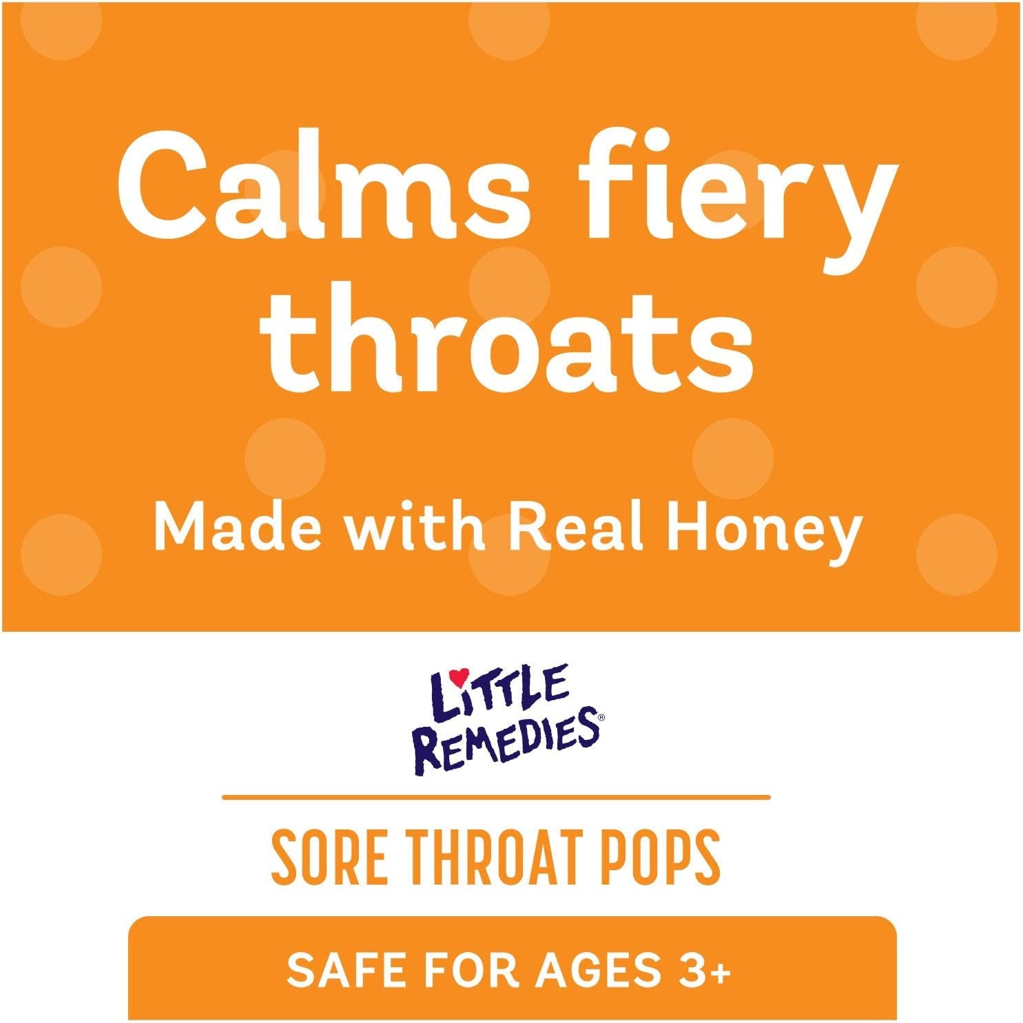 Little Remedies Sore Throat Pops with Real Honey for Kids 3+ | Soothing Pops That Calms Fiery Throats