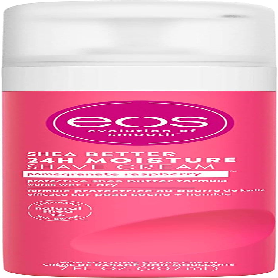 Eos Ultra Moisturizing Shave Cream - Pomegranate Raspberry | 24 Hour Moisture | 7 Fl Oz.