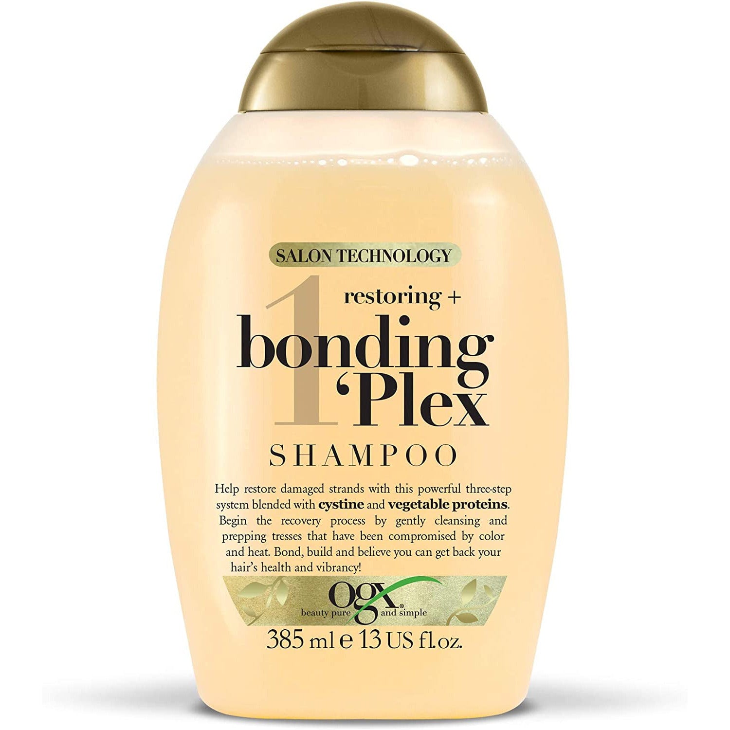 OGX Bonding Plex Sulfate Free Shampoo for Damaged Hair, 385 Ml