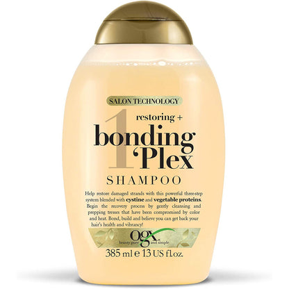 OGX Bonding Plex Sulfate Free Shampoo for Damaged Hair, 385 Ml