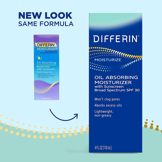Differin Oil Absorbing Moisturizer SPF 30 - 4 Oz