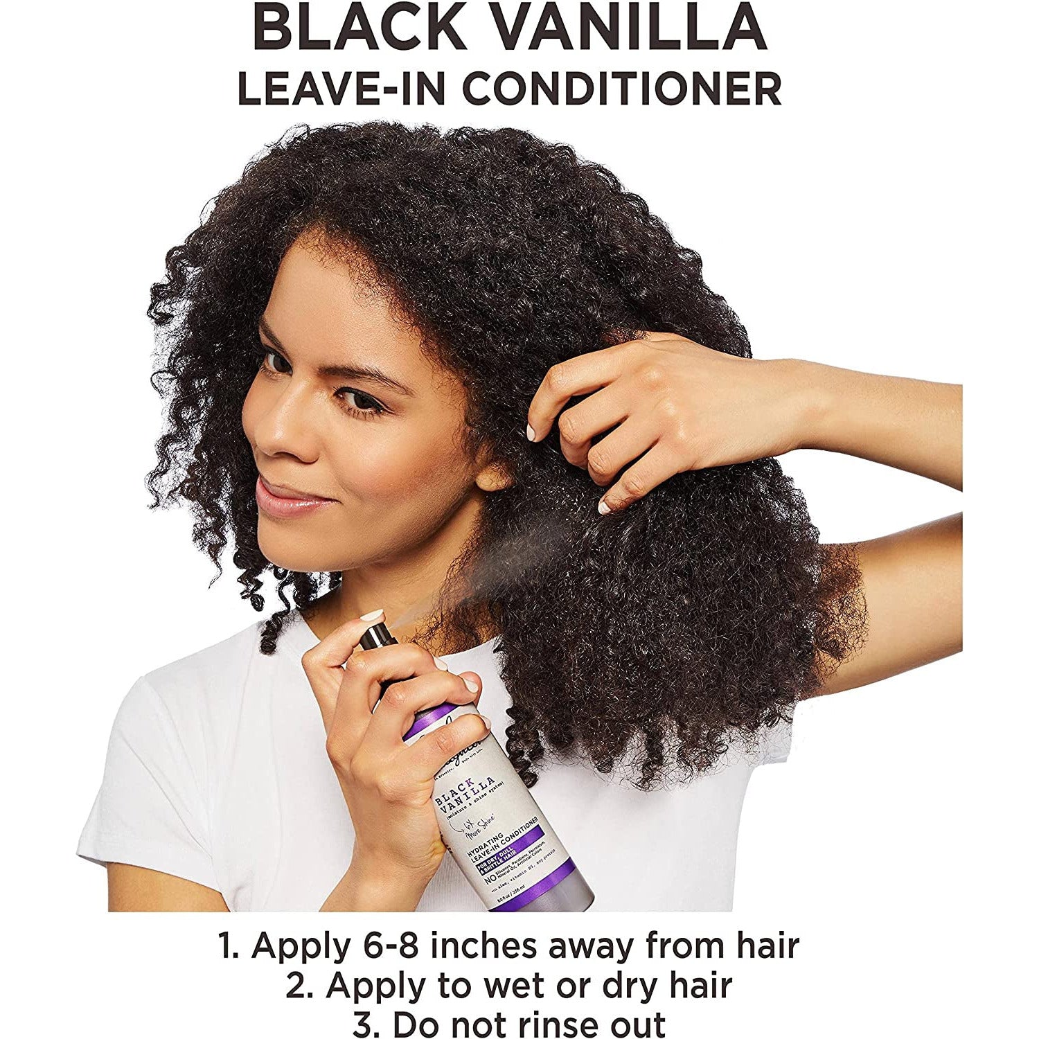 Carol’S Daughter Black Vanilla Moisture & Shine Leave in Conditioner for Dry Hair and Dull Hair, with Aloe, Vitamin B5 and Wheat Protein, 8 Fl Oz