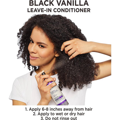 Carol’S Daughter Black Vanilla Moisture & Shine Leave in Conditioner for Dry Hair and Dull Hair, with Aloe, Vitamin B5 and Wheat Protein, 8 Fl Oz