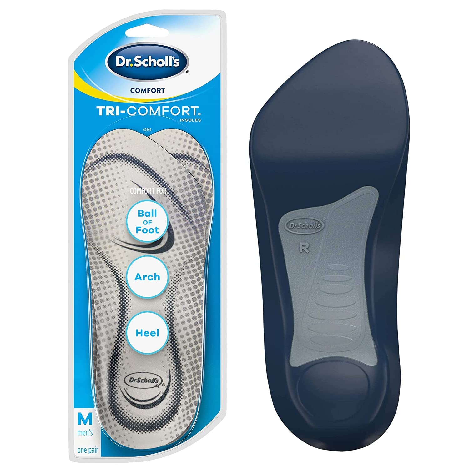 Dr. Scholl'S Comfort Tri-Comfort Insoles for Men, 1 Pair, Size 8-12