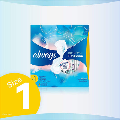 Always Always Infinity Regular Pads with Wings, 18 Ct