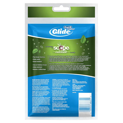 Oral B Glide Floss Picks plus Scope Outlast - Long Lasting Mint - 75 Ct