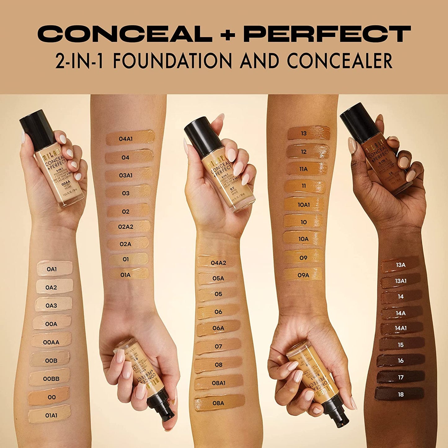 MILANI Conceal + Perfect 2-In-1 Foundation + Concealer - Warm Beige