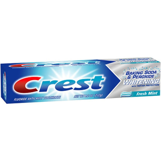 Crest Baking Soda & Peroxide Whitening with Tartar Protection Striped Toothpaste - Fresh Mint, 230g (8.2oz)